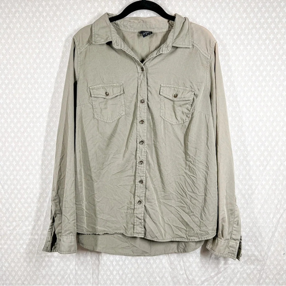 Torrid Olive Green Button Down Top - Picture 1 of 5